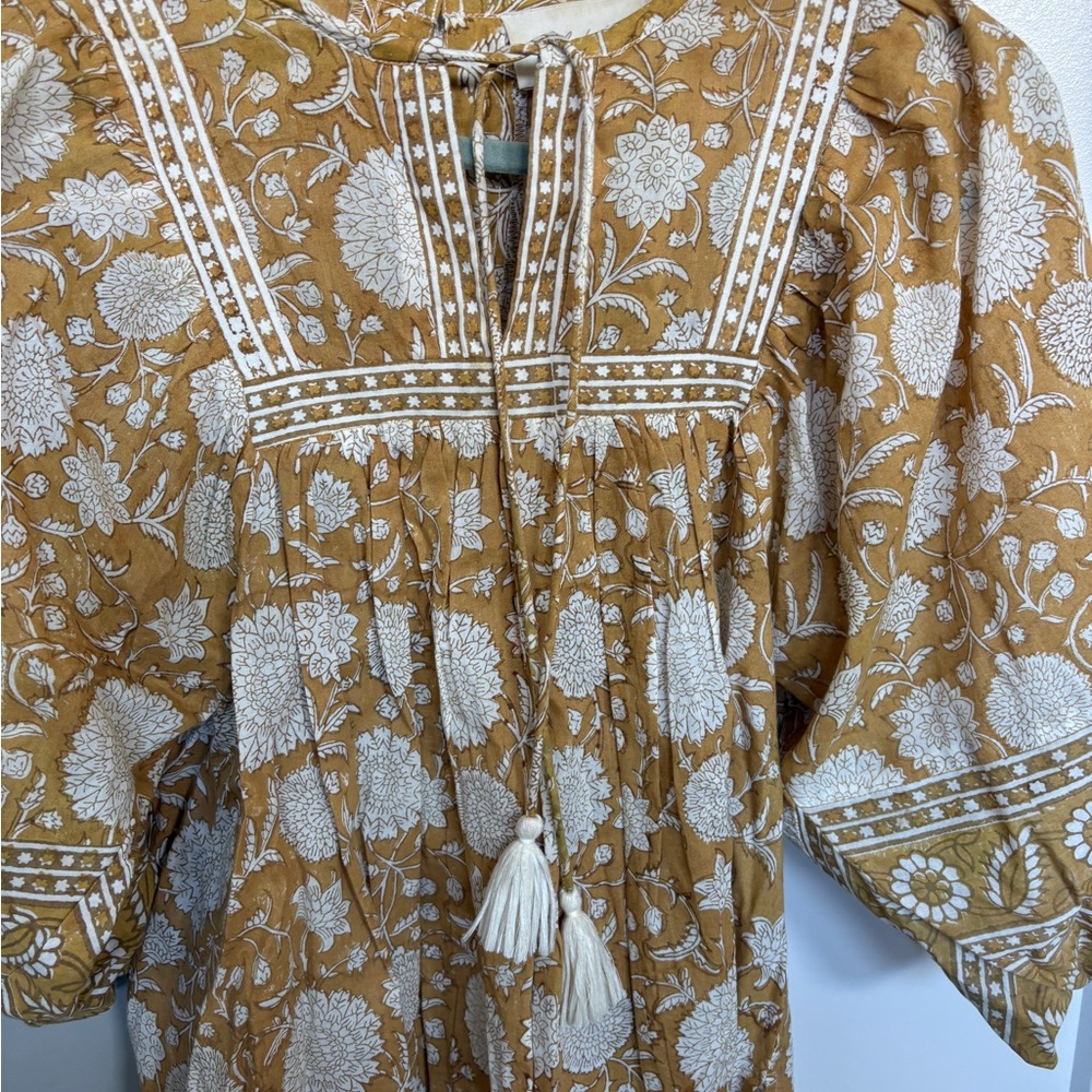 Cleobella Mustard Floral Dress